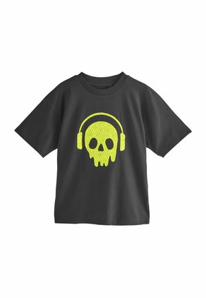 SHORT SLEEVE GRAPHIC STANDARD - Marškinėliai su spaudiniu - black lime skull