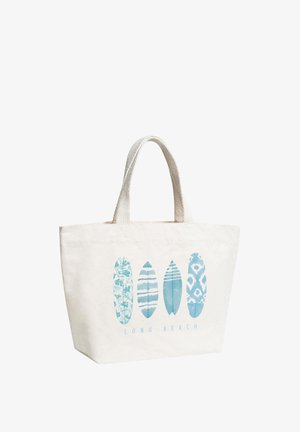 Neverless, STRANDTASCHE SHOPPER - DESIGN LONG BEACH – CANVAS TOTE BAG DAMEN UNISEX - Beach accessory - natur