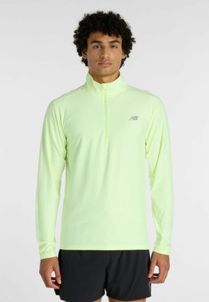 New Balance SPACE DYE 1/4 ZIP - Langarmshirt - afterglow heather slate grey