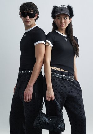 MOON BABY FIT UNISEX - Paprasti marškinėliai - black/white