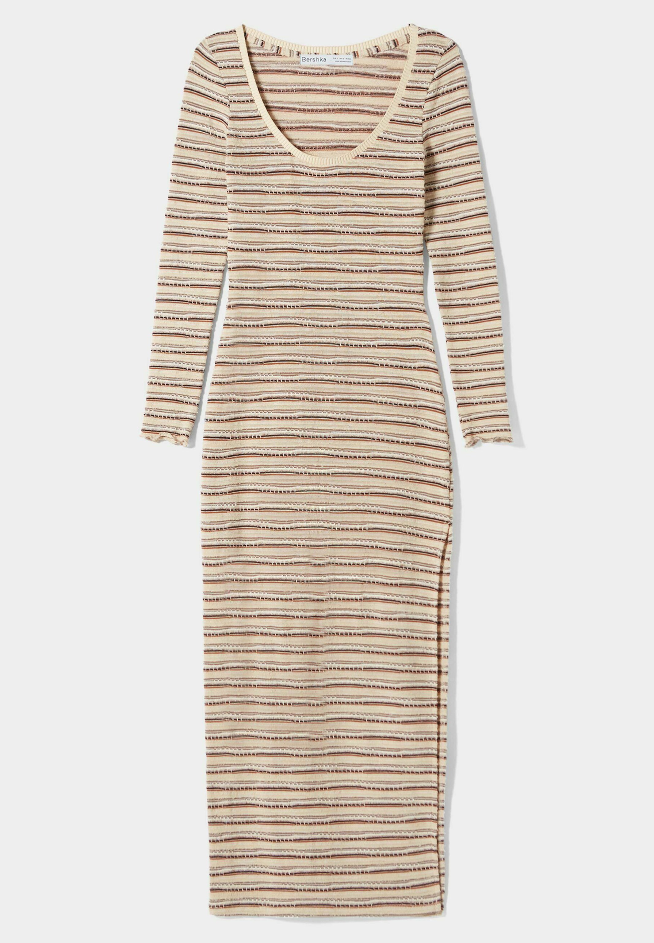 Camel knitted dress