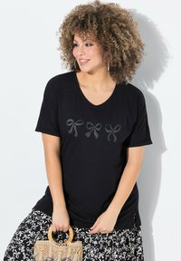 Ulla Popken SHORT SLEEVE GRAPHIC - T-shirt imprimé - black