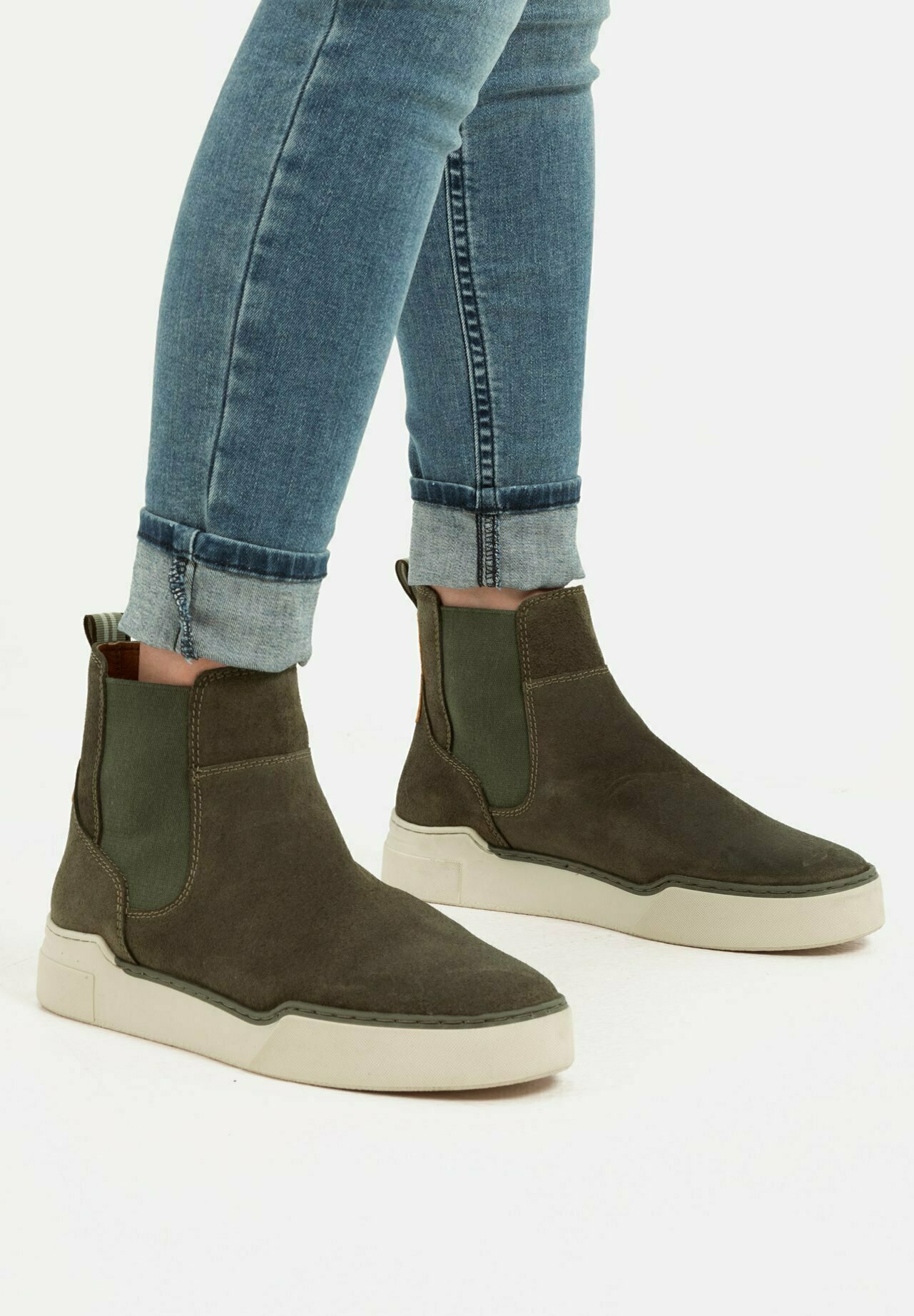 olive ankle boots