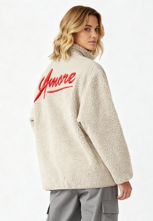 AMORE EMBROIDERY UNISEX - Giacca in pile - desert sand