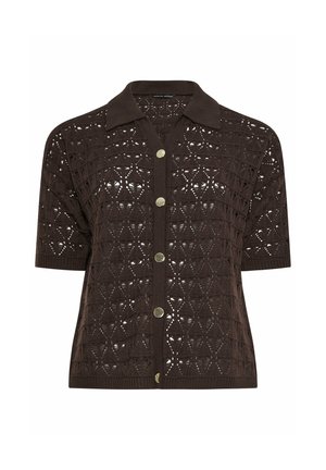 Yours Clothing, BLOUSES & SHIRTS - BLOUSES/SHIRTS - Cardigan - chocolate