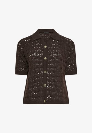 Yours Clothing, BLOUSES & SHIRTS - BLOUSES/SHIRTS - Cardigan - chocolate