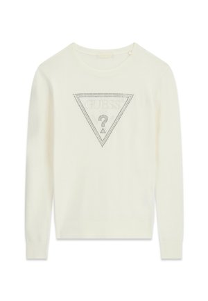 Guess, LS CN KATIE TRIANGLE LOGO SWTR - Pullover - creme