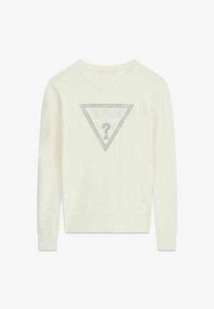 Guess, LS CN KATIE TRIANGLE LOGO SWTR - Pullover - creme