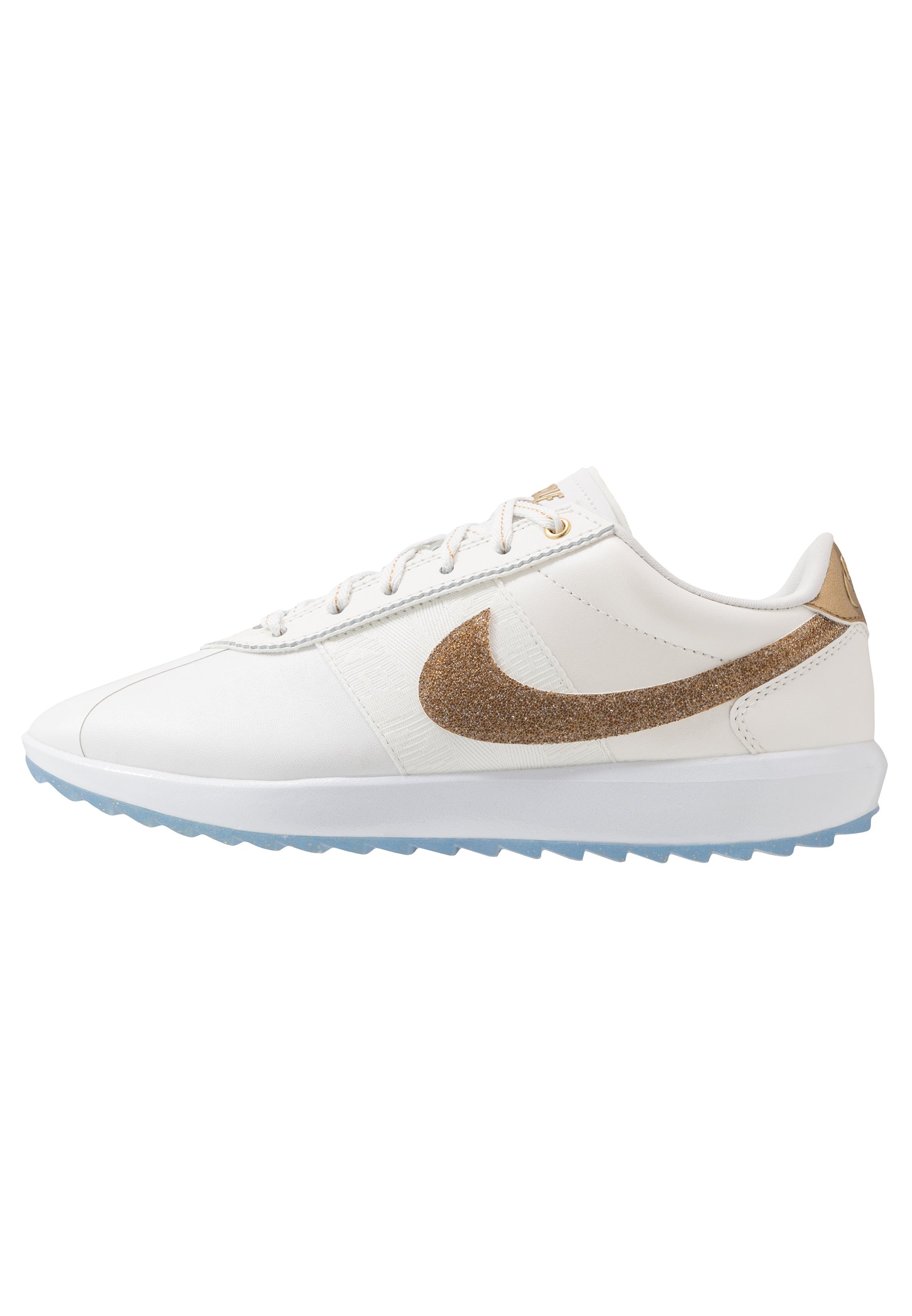 nike cortez white gold
