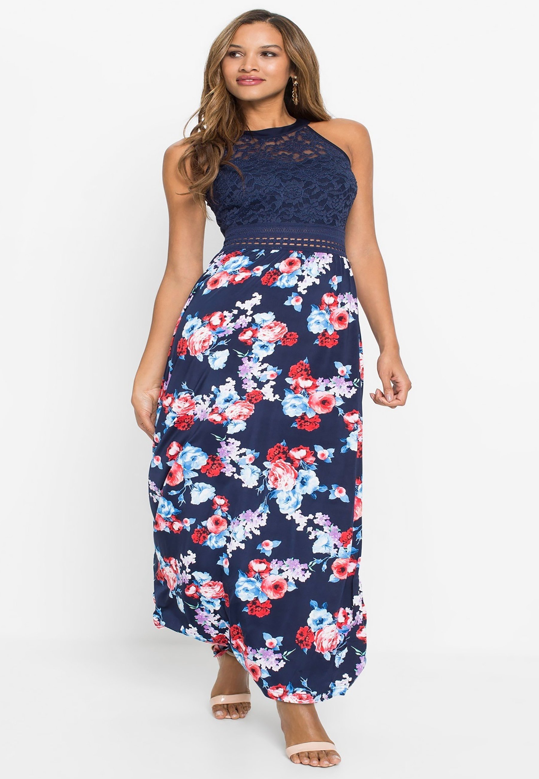 bonprix Vestito lungo - blau/blu scuro - Zalando.it