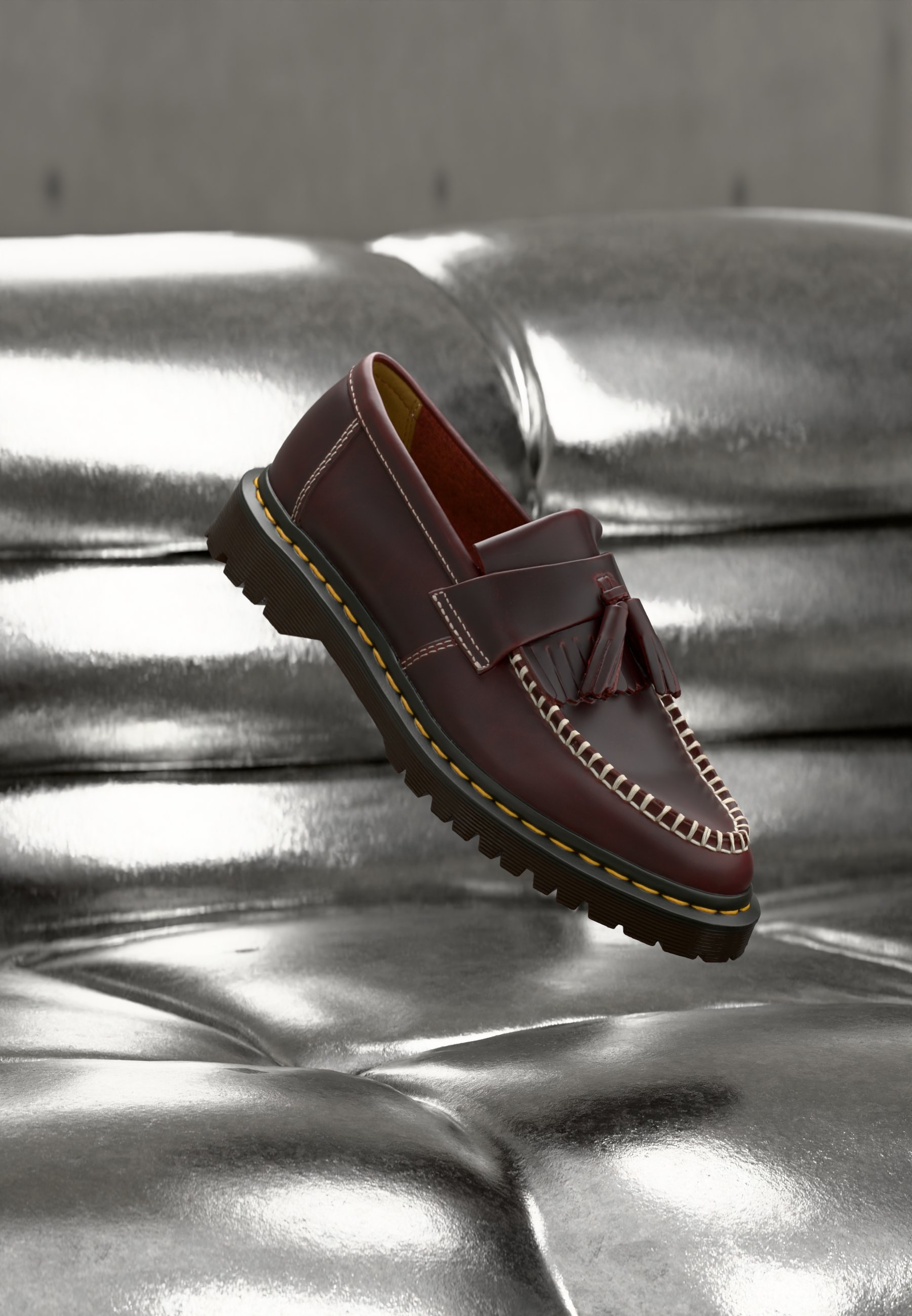 Dr. Martens ADRIAN BEN TASSEL LOAFER UNISEX - Slip-ons - cherry