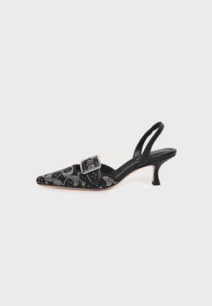 COACH, MARGOT CRYSTAL SIGNATURE SLINGBACK - Класически обувки с висок ток - black
