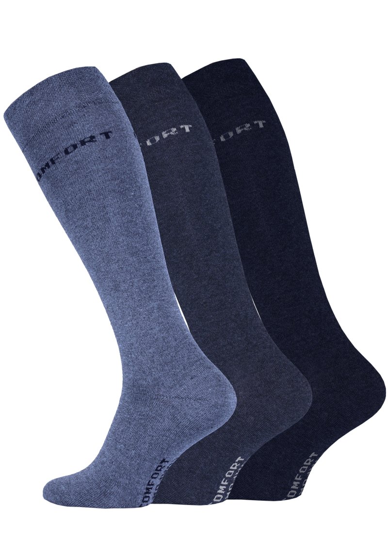 Cotton Prime 3 PAAR - Knee high socks - blautöne