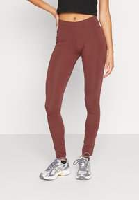 Even&Odd 2 PACK - Leggings - Calças - black/dark brown