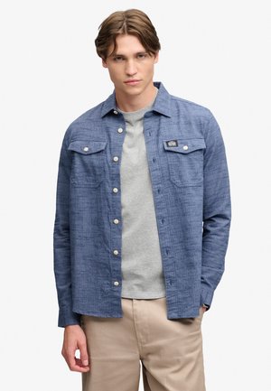 Superdry & Co, SUPERDRY HERRINGBONE WORKWEAR SHIRT.. - Camisa - flint blue slub