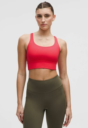 lululemon ENERGY LONGLINE - Športni modrček s srednjo podporo - red glow