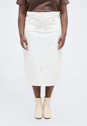 MIDI SKIRT - Ceruzaszoknya - optic white