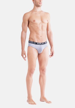 Replay 2 PACK - Slip - grey melange/black