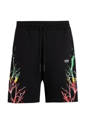BERMUDA FULMINI - Pantaloni sportivi - nero/verde/giallo/rosso