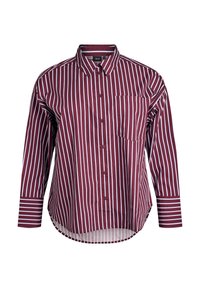 LOCKERES MIT STREIFEN UND EINER BRUSTTASCHE - Bluza z gumbi - tawny port w stripe