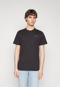 Tommy Jeans SLIM LINEAR TEE  - Tricou basic - black
