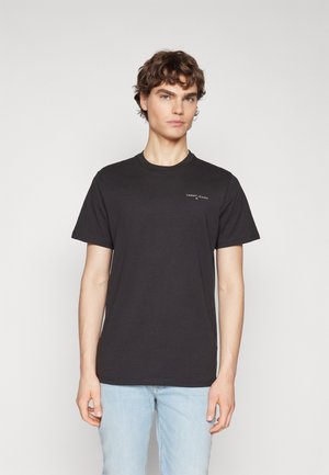 Tommy Jeans SLIM LINEAR TEE  - Camiseta básica - black