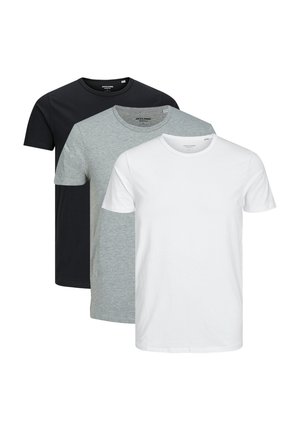 3ER PACK - T-Shirt basic - schwarz grau weiß