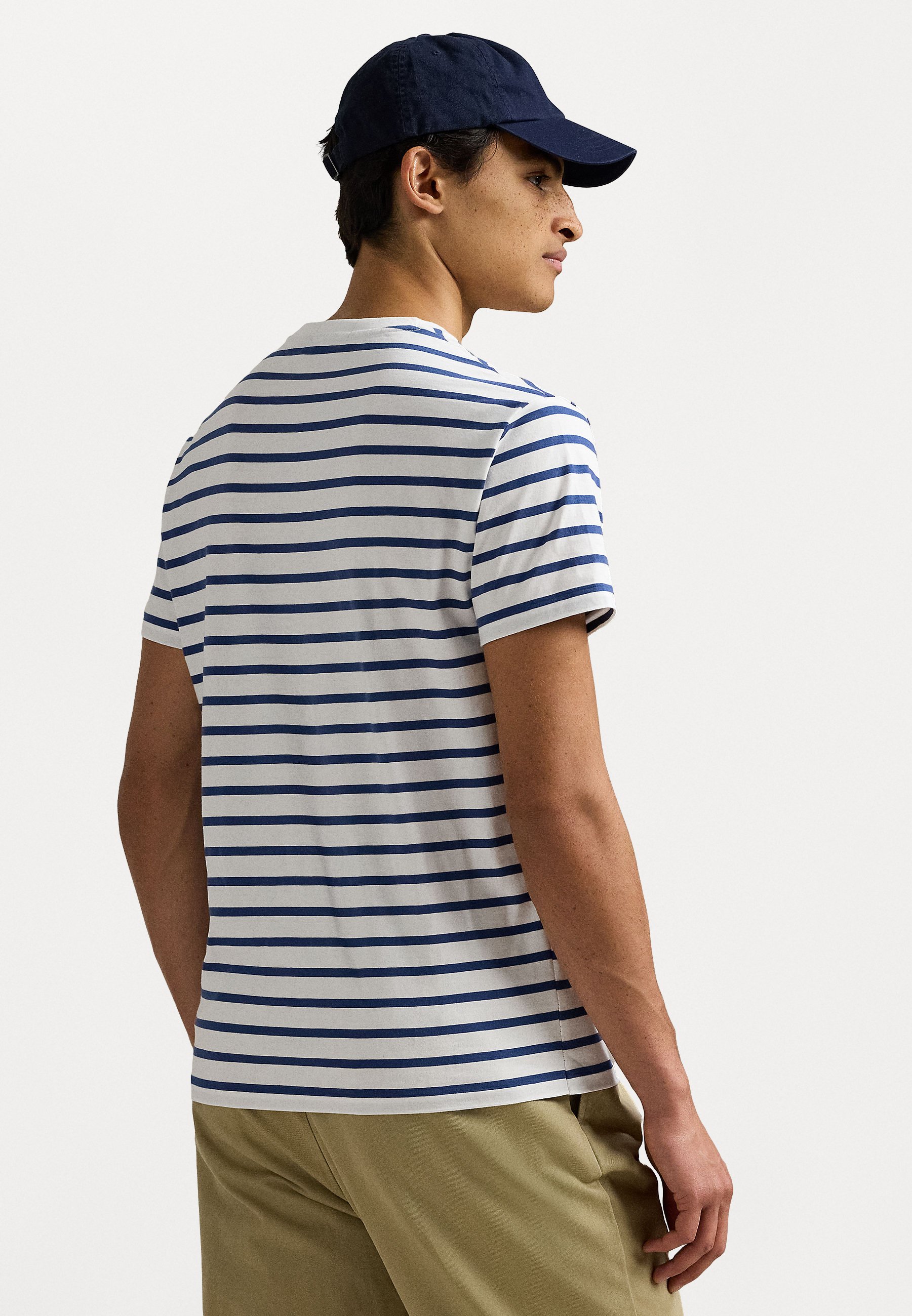 ★★POLO RALPH LAUREN★★ Custom Slim Fit Striped Jersey T-S Custom Slim Fit Striped Jersey T-Shirt for Men | Ralph