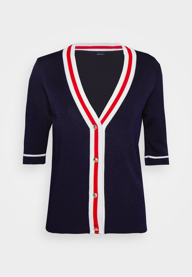 Damen Strickjacken | GANT CONTRAST BORDER Strickjacke evening blue/dunkelblau - HF93342 Damen Strickjacken | GANT CONTRAST BORDER Strickjacke evening blue/dunkelblau - HF93342