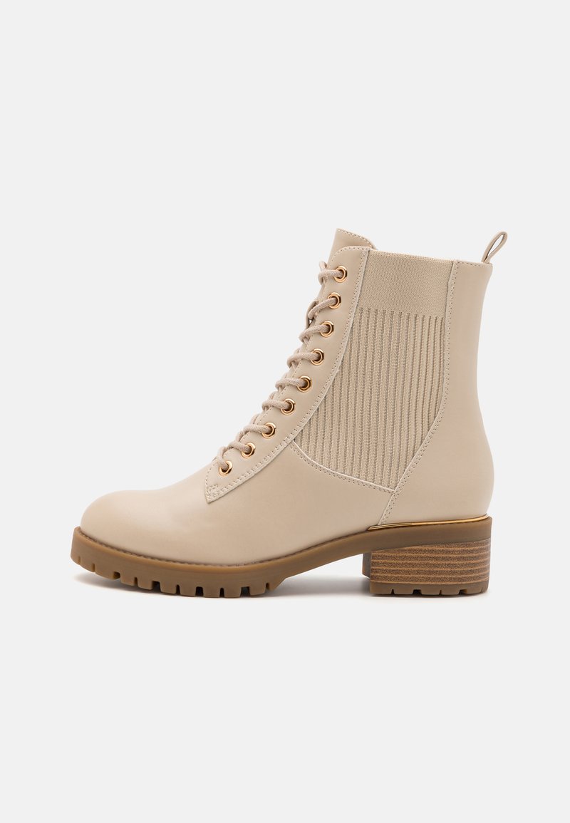 Anna Field Wide Fit Botines con cordones - beige