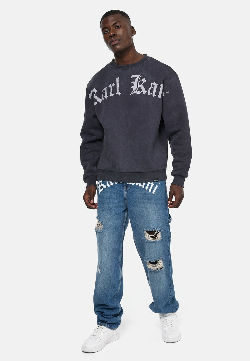 Karl Kani - SIGNATURE WASHED CREW - Pusa - anthracite, Suurenda