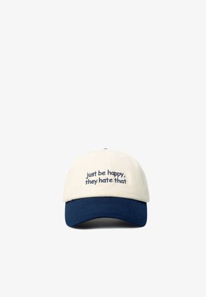 Hatline Lab, HAPPY - DAD CAP UNISEX - Caps - navy cream