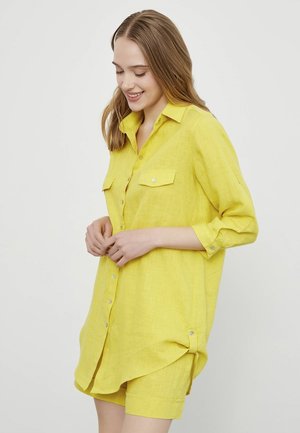 JUST LIKE YOU LINEN LONG SLEEVE SHIRT - Overhemdblouse - yellow