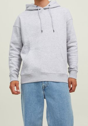 Jack & Jones Felpa con cappuccio - mottled light grey