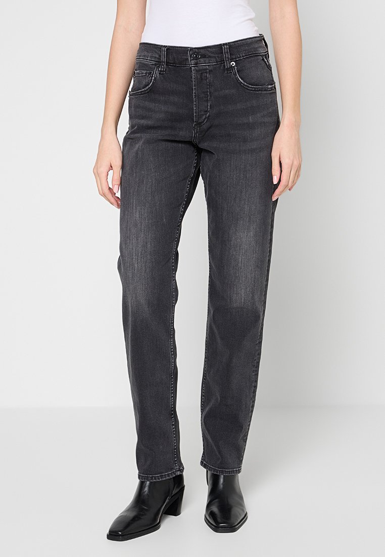 Replay Straight leg jeans donkergrijs