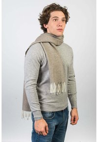 Dalle Piane Cashmere HERRINGBONE - Sciarpa - taupe