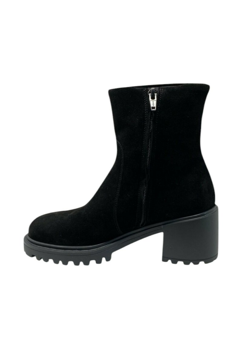 Frau Shoes Enkellaarsjes met plateauzool - nero