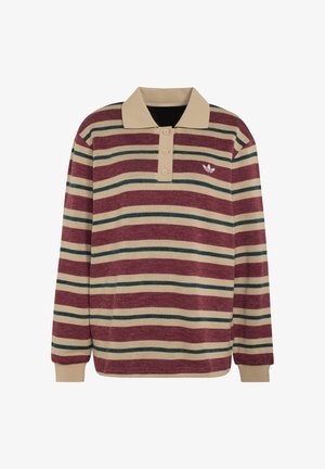 adidas Originals, STRIPE KNITTED POLO - поло риза - shadow red