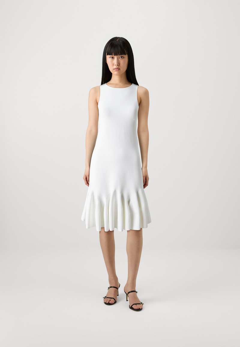 draped white dress Soleil