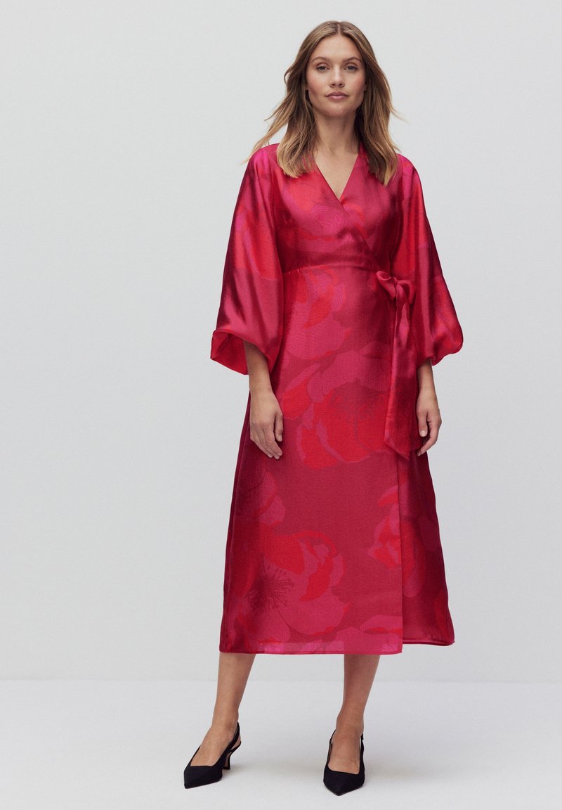 STOCKH LM IRMELIE PREMIUM SATIN HOLIDAY DRESS - Jurk - bloom print