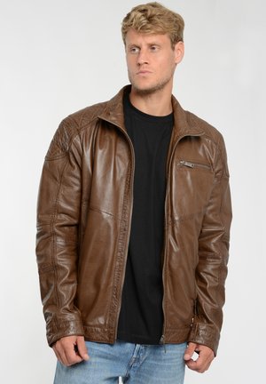 Leren jas - dark brown