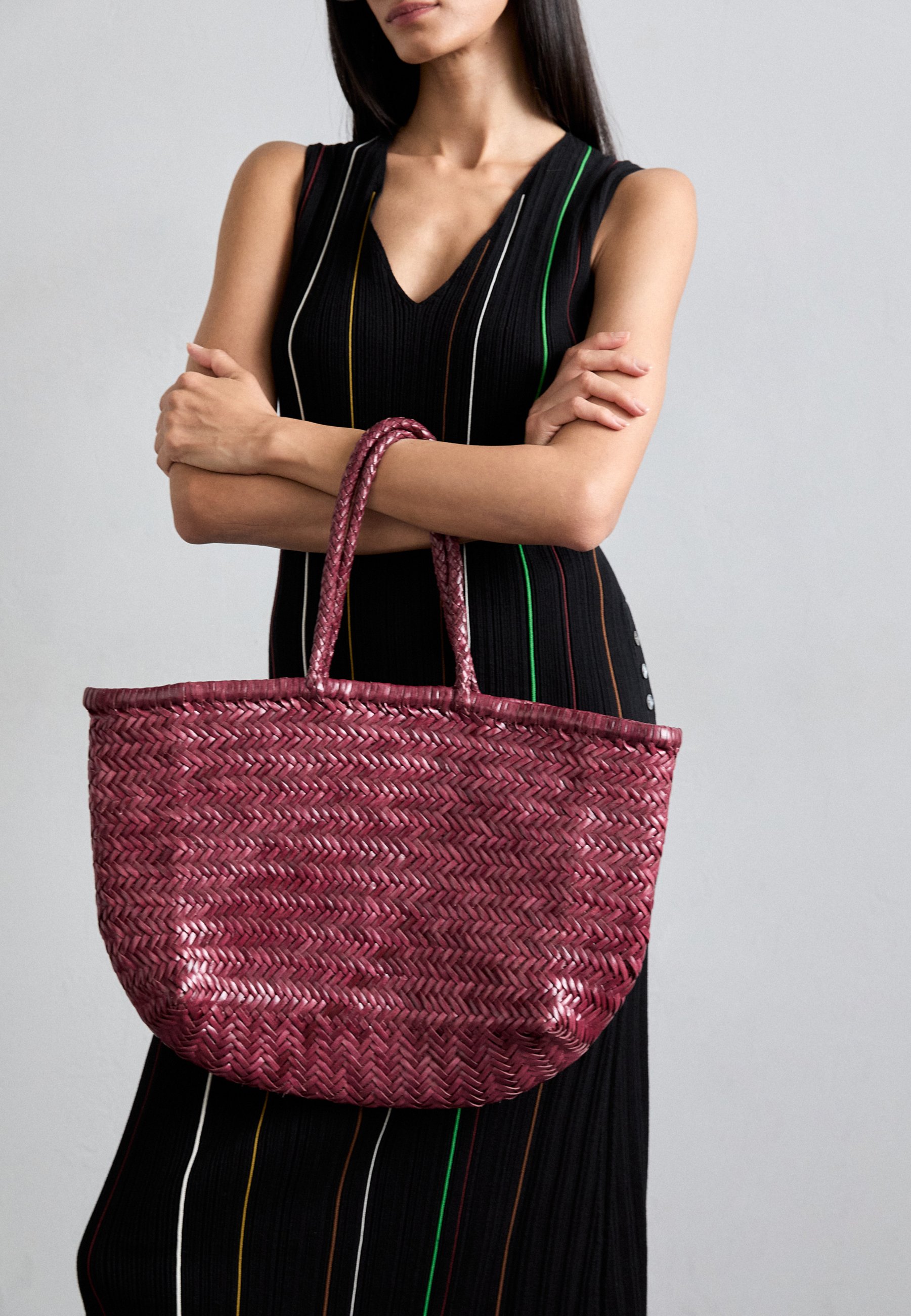 バッグ Dragon Diffusion BAMBOO TRIPLE JUMP BIG Sac à main en cuir tressé Bamboo Triple Jump DRAGON DIFFUSION pour