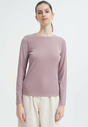 Langarmshirt - mottled light pink