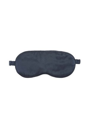 Masque de sommeil en tissu noir doux avec des sangles élastiques conçu pour bloquer la lumière pour un sommeil réparateur.