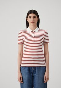 Tommy Hilfiger 1985 SLIM  - Pólóing - breton ecru/terra red