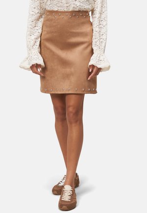 OPTIK - A-line skirt - cinnamon swirl