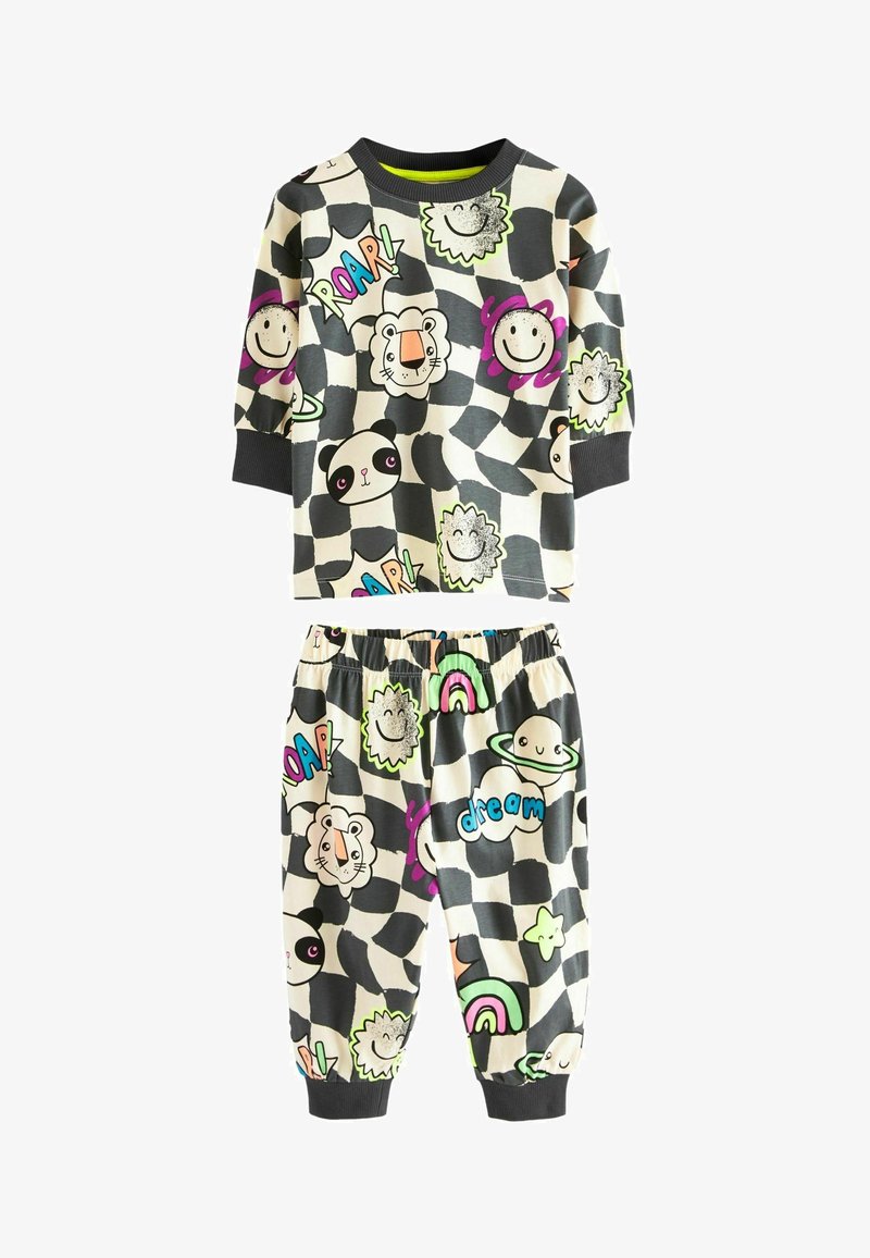 Next REGULAR FIT - Pidžaamakomplekt - black white character checkerboard