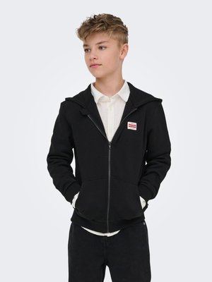ONLY & SONS junior, OSJCERES Sweat - Majica s kapuljačom i patentnim zatvaračem - black