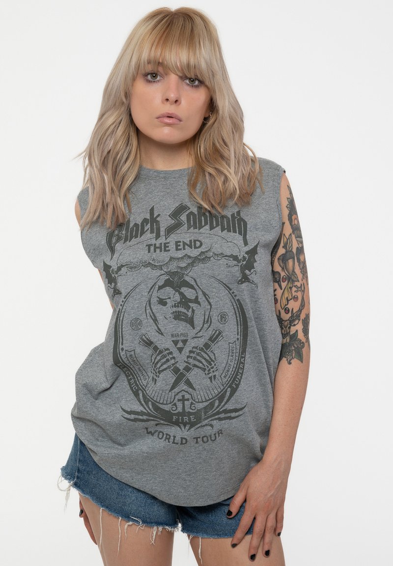 Paradiso Clothing BLACK SABBATH THE END MUSHROOM CLOUD MUSCLE - Top - grey