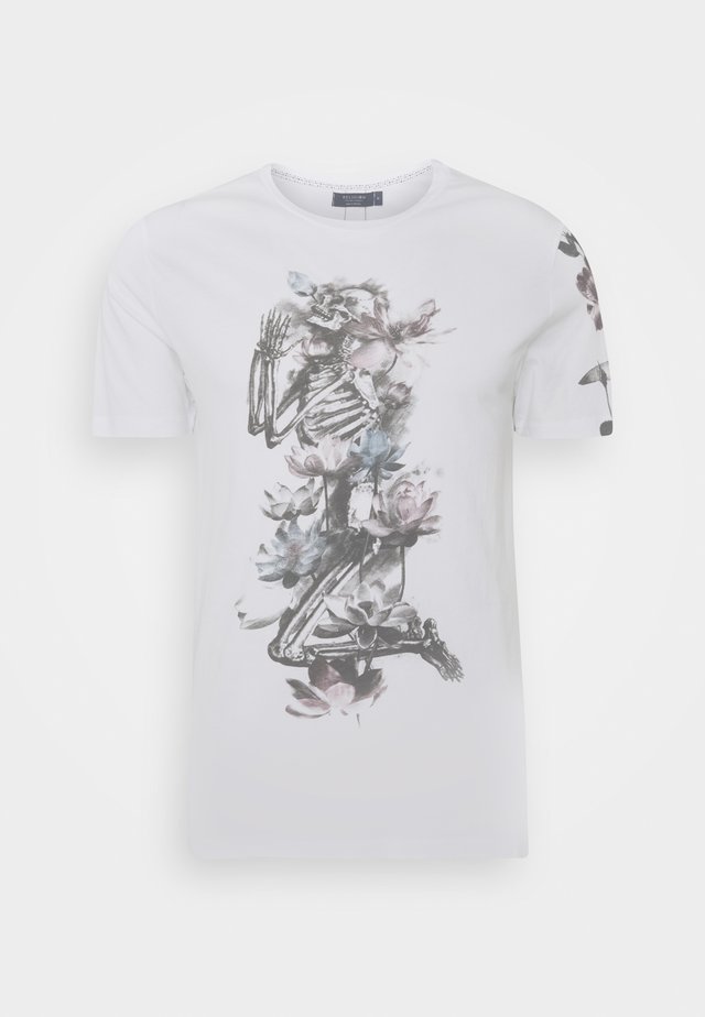 LOTUS SKELETON TEE - T-shirt imprimé - white